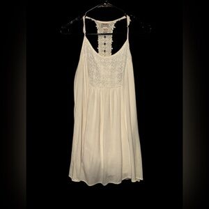 Mossimo Supply Co. Lined Ivory Crochet Accent Sleeveless Dress size XXL
